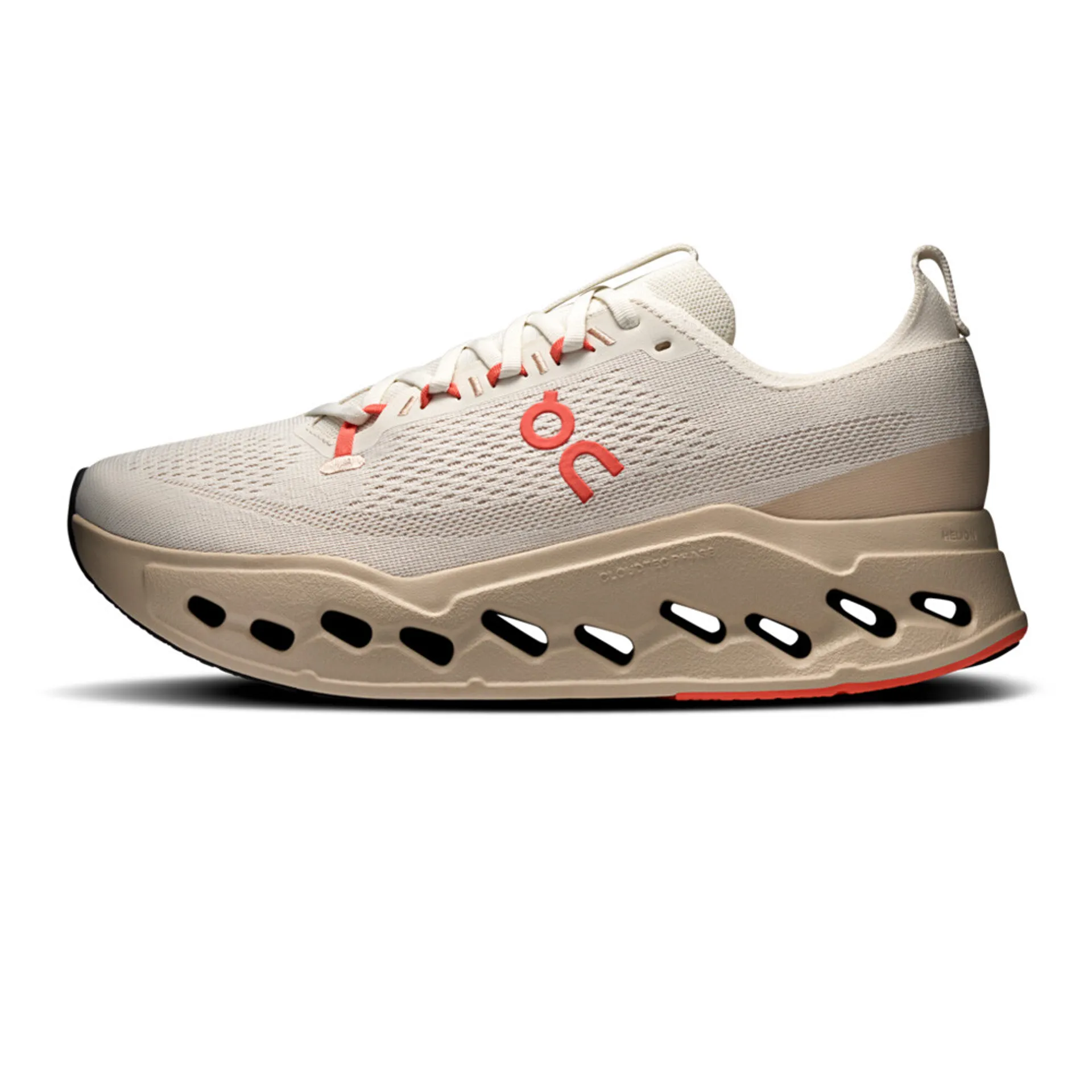 Cloudsurfer Max Womens Road Running Shoes Ivory Salmon