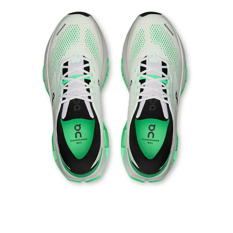 On Cloudrunner 3 Max Men's Supportive Running Shoes - White Verdite-3