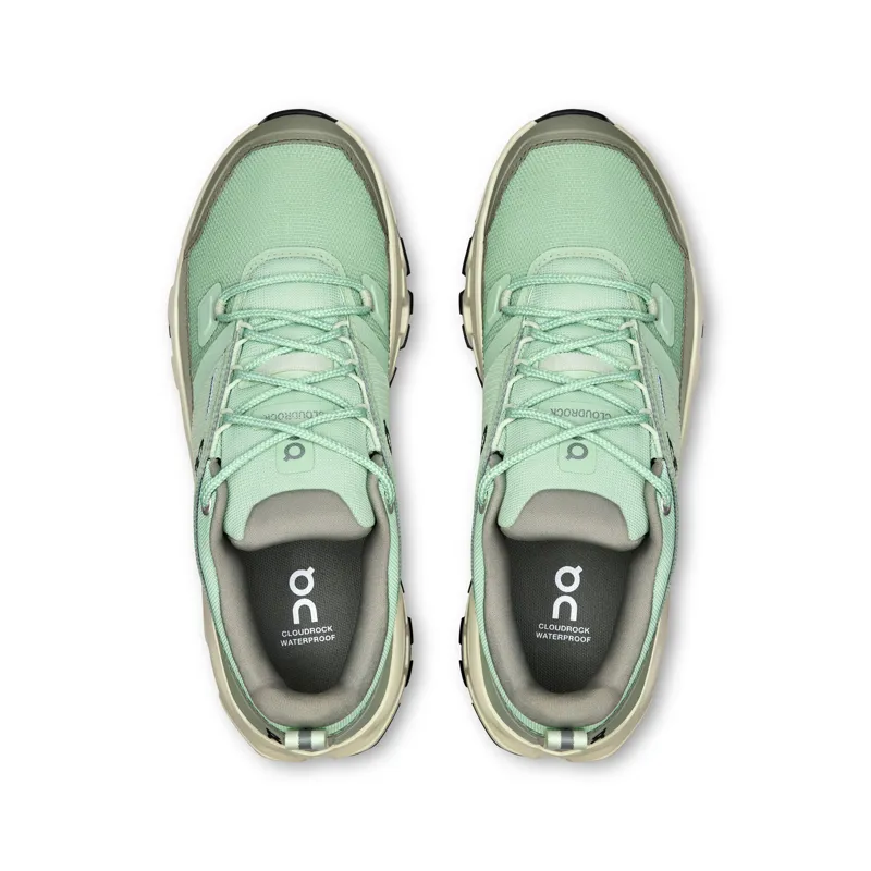 On Cloudrock Low Waterproof Womens Walking Shoe - Mineral Aloe - UK5-3