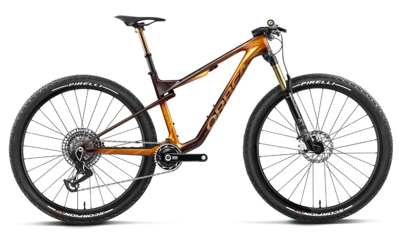 2027 Orbea Oiz M-Ltd Full Suspension Mountain Bike - Caramel Carbon View Leo Orange
