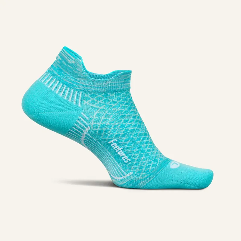 Plantar Fasciitis Relief Light Cushion No Show Tab Sock - Aqua Spring