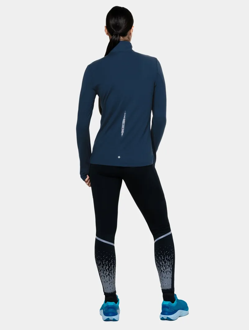 Ronhill Women's Tech Reflect Half Zip Running Top - Dark Navy Reflect-3