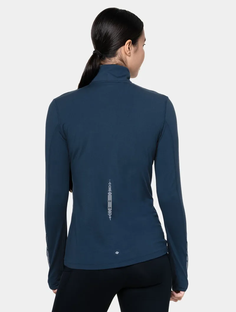 Ronhill Women's Tech Reflect Half Zip Running Top - Dark Navy Reflect-4