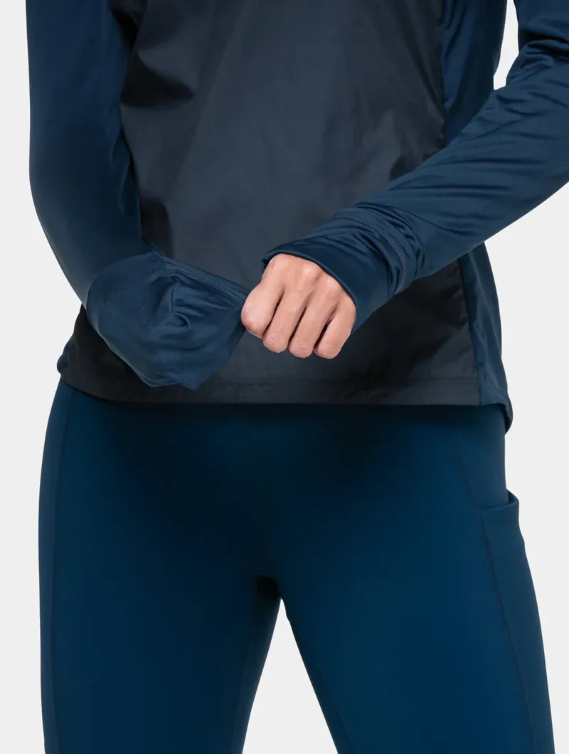 Ronhill Women's Tech Wind-Block Half Zip Running Jacket - Navy Dusty Tulip-3