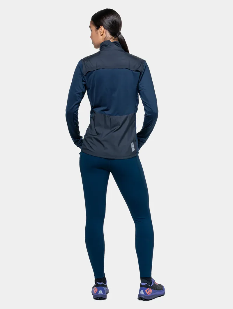 Ronhill Women's Tech Wind-Block Half Zip Running Jacket - Navy Dusty Tulip-5
