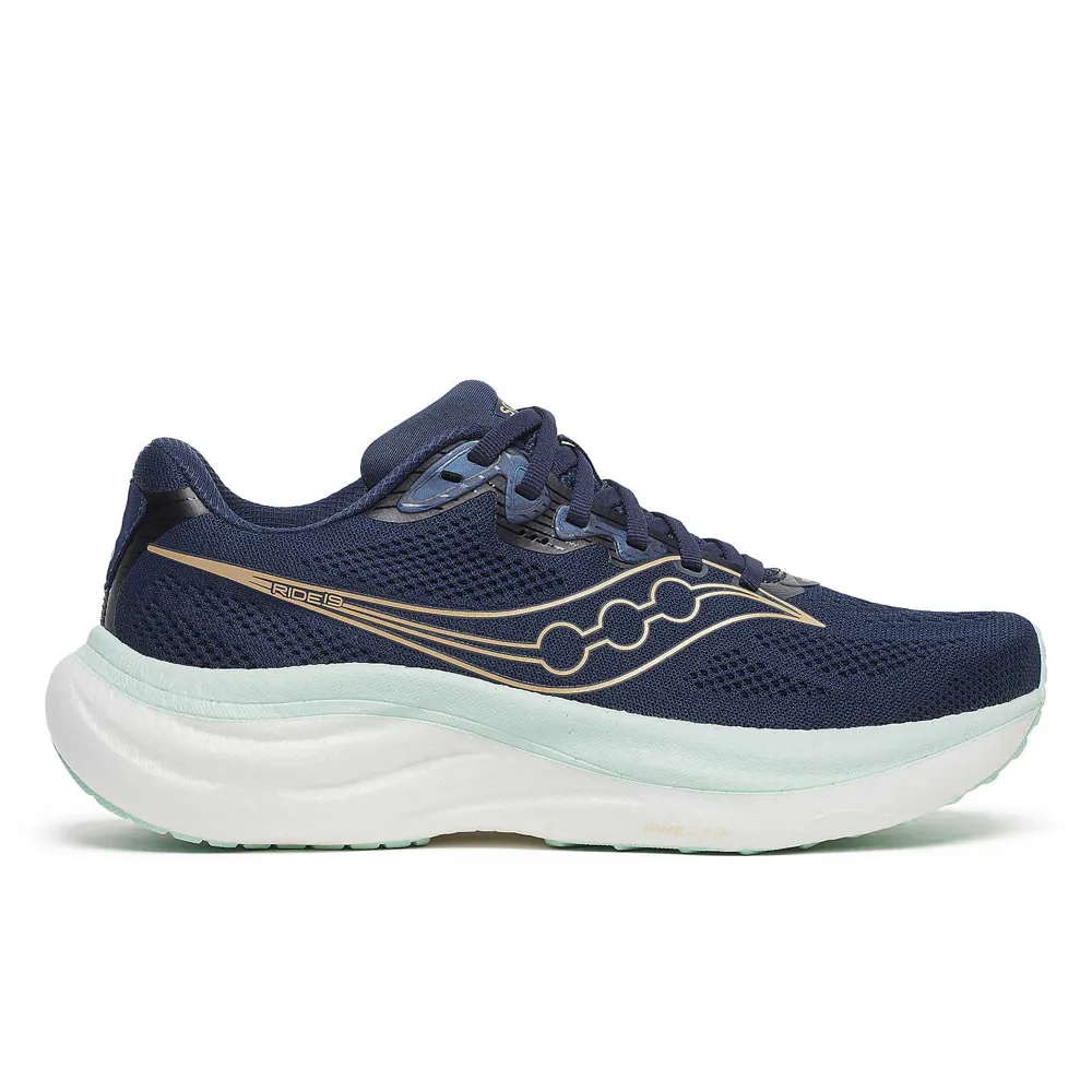 Saucony Ride 19 Women's Road Running Shoes - Navy Aqua 7.5 UK
