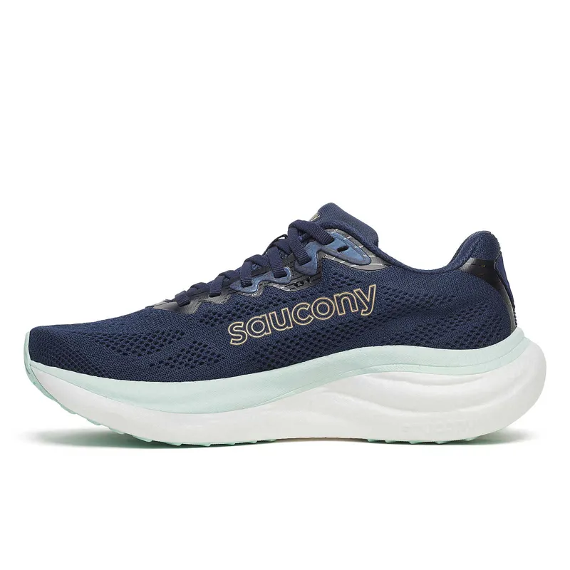 Saucony Ride 19 Women's Road Running Shoes - Navy Aqua-4