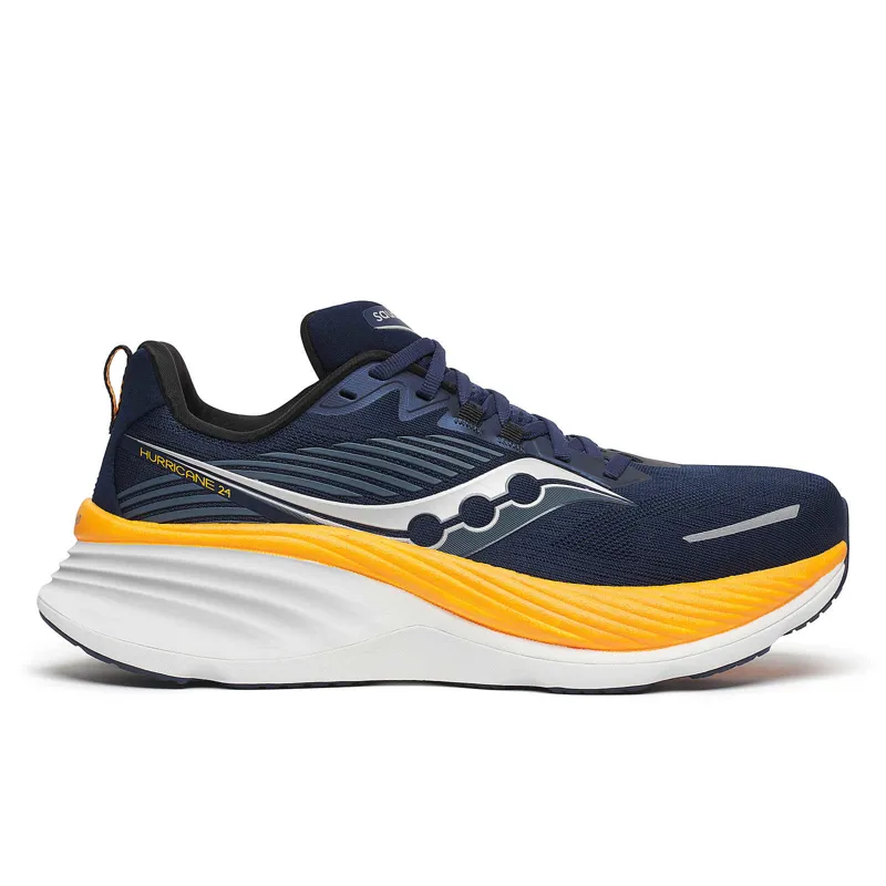 Saucony Hurricane 24 Road Running Shoes - Navy Peel