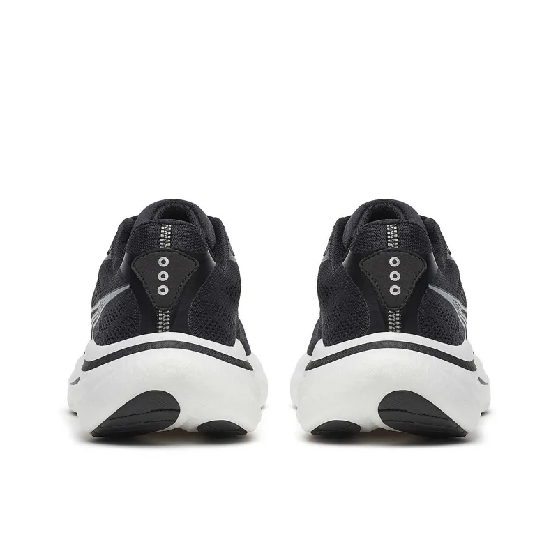 Saucony Ride 19 Womens Wide Fit Road Running Shoe - Black Silver-2