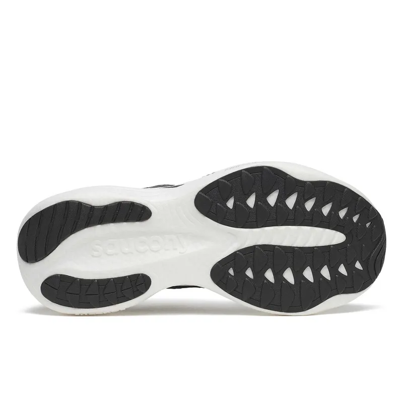 Saucony Ride 19 Womens Wide Fit Road Running Shoe - Black Silver-1