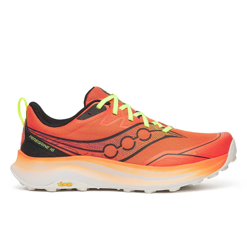 Saucony Peregrine 16 Men's Trail Running Shoes - Fire Black