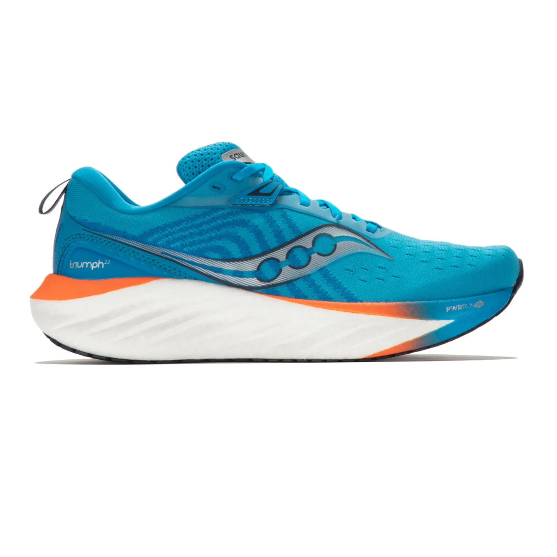 Saucony Triumph 22 Running Shoes Viziblue Pepper Run and Ride