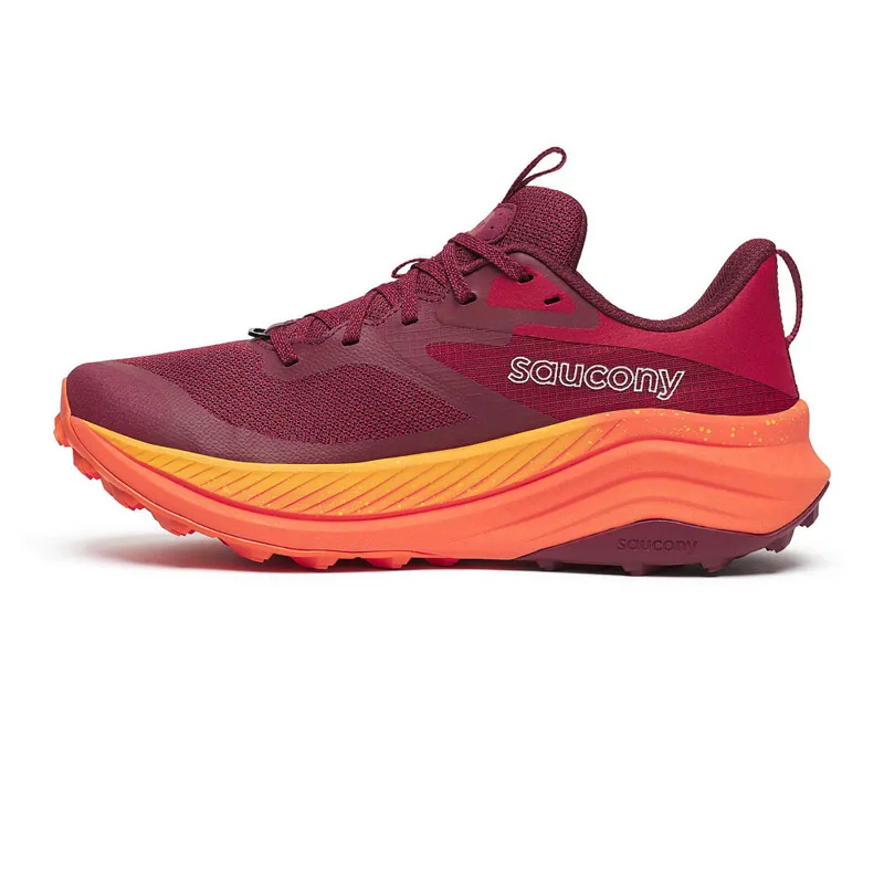 Saucony Xodus Ultra 3 Womens Trail Running Shoes - Currant Pepper - UK5-4
