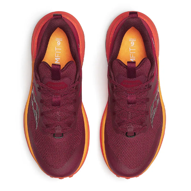 Saucony Xodus Ultra 3 Womens Trail Running Shoes - Currant Pepper - UK5-3