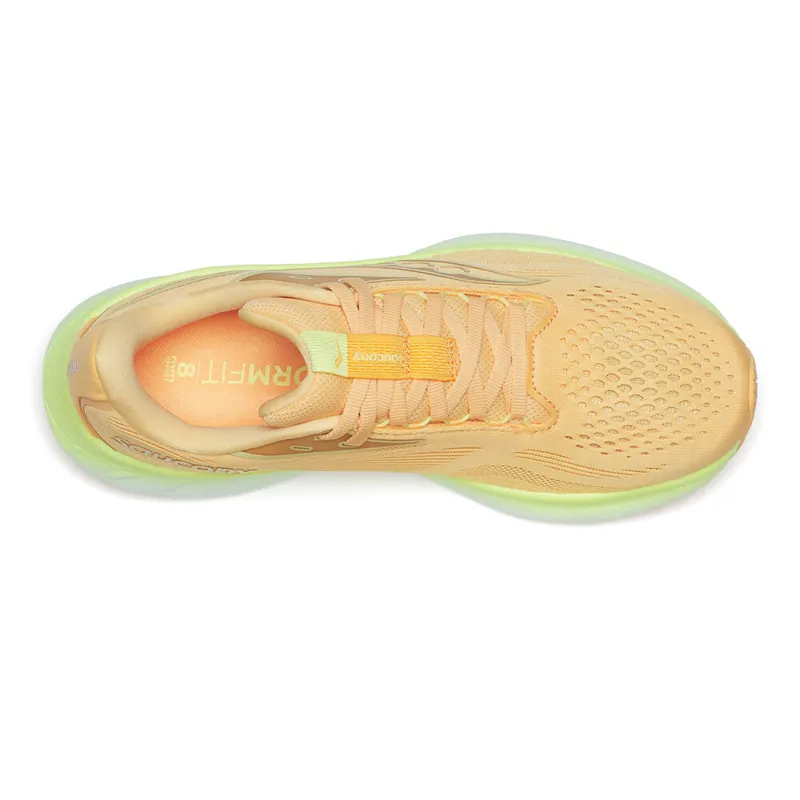 Saucony Ride 18 Womens Road Running Shoes - Peach Sunny-2