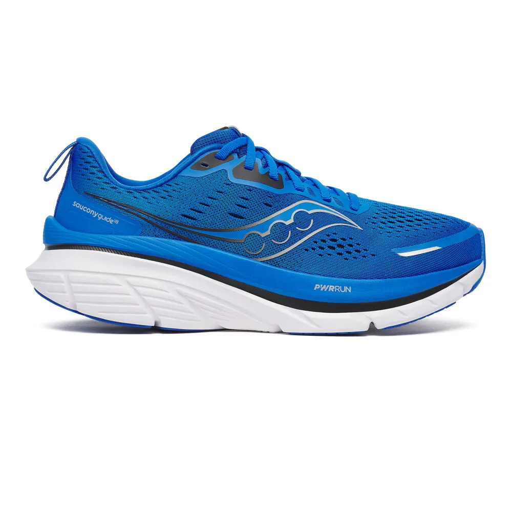 Saucony Guide 18 Mens Support Road Running Shoe - Skydiver Black 8.5 UK