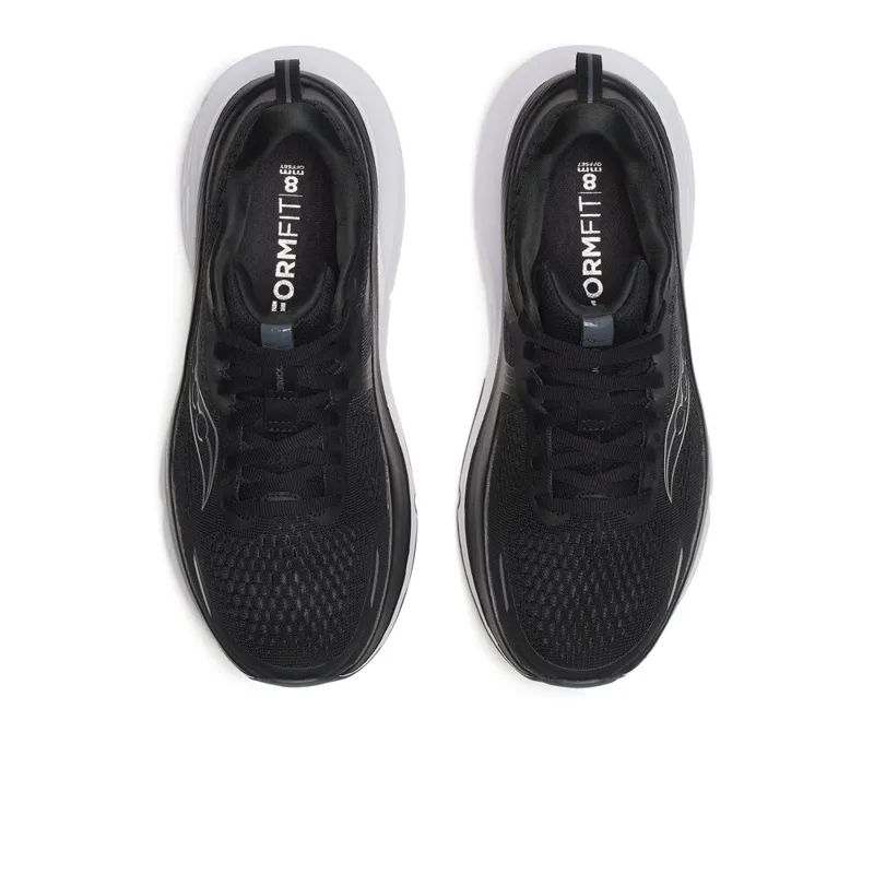 Saucony Guide 18 Womens Wide Fit Road Running Shoes - Black White-2