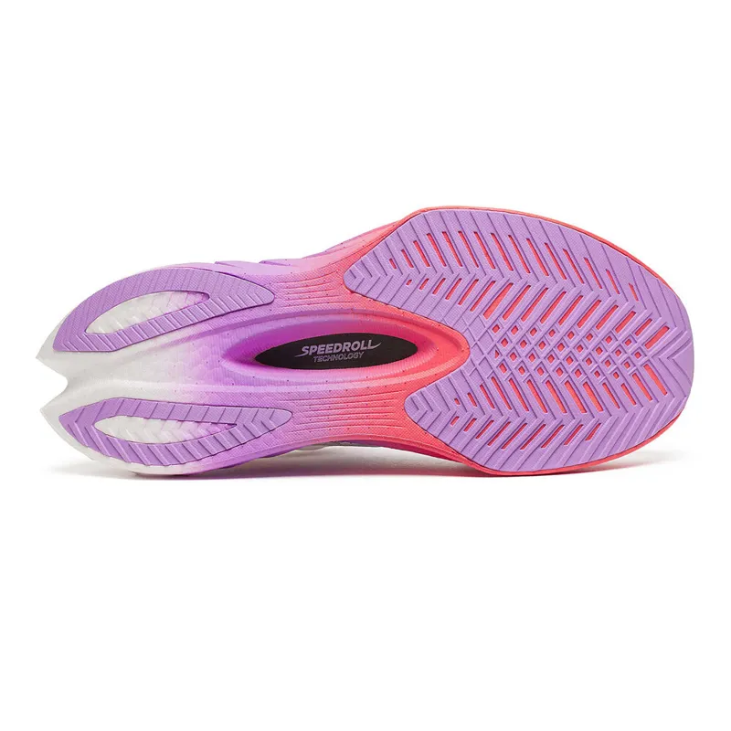 Saucony Endorphin Pro 4 Womens Carbon Plated Road Running Shoe - White Crocus-1