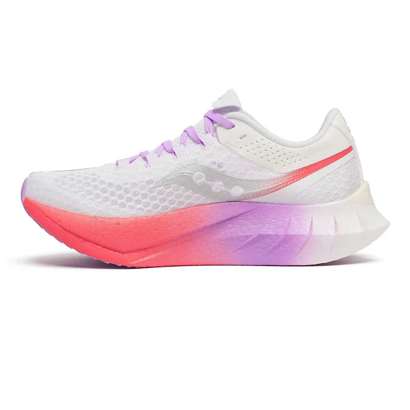 Saucony Endorphin Pro 4 Womens Carbon Plated Road Running Shoe - White Crocus-4