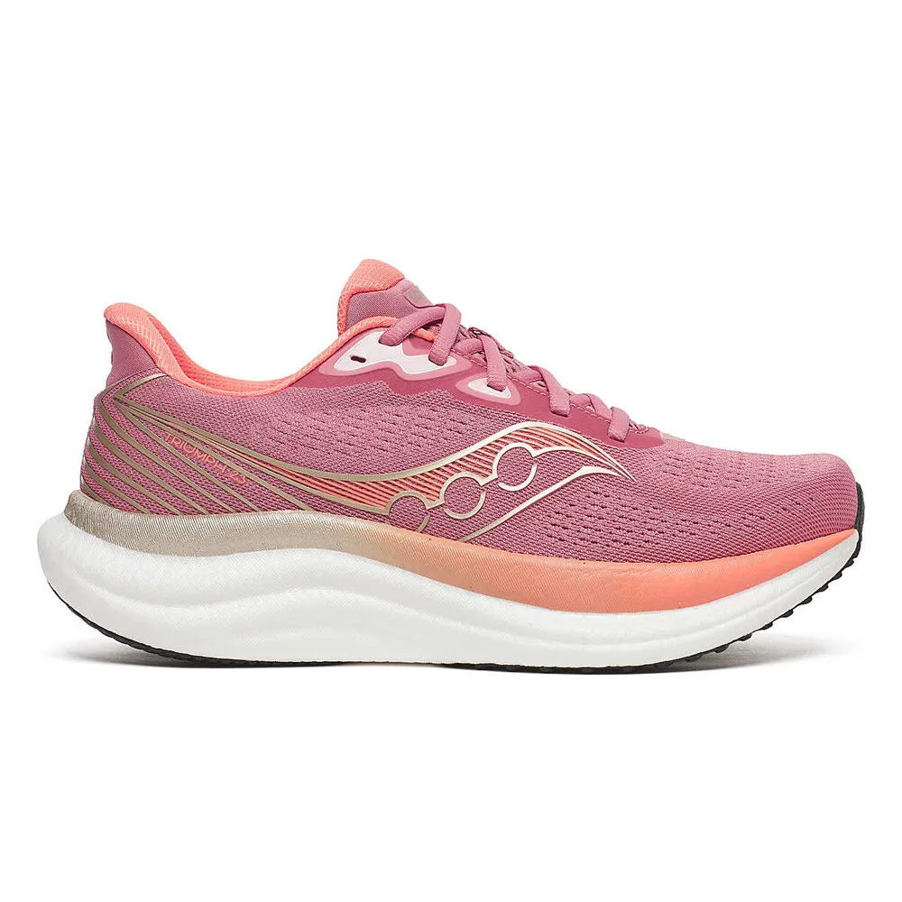 Saucony Triumph 23 Womens Road Running Shoes - Mauve Black