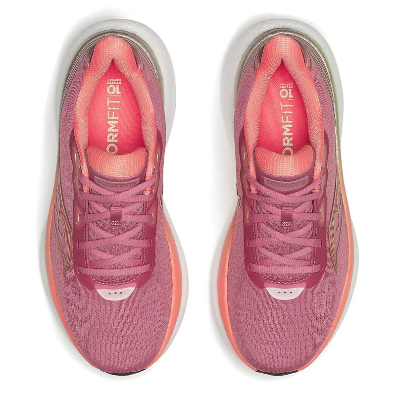 Saucony Triumph 23 Womens Road Running Shoes - Mauve Black-2