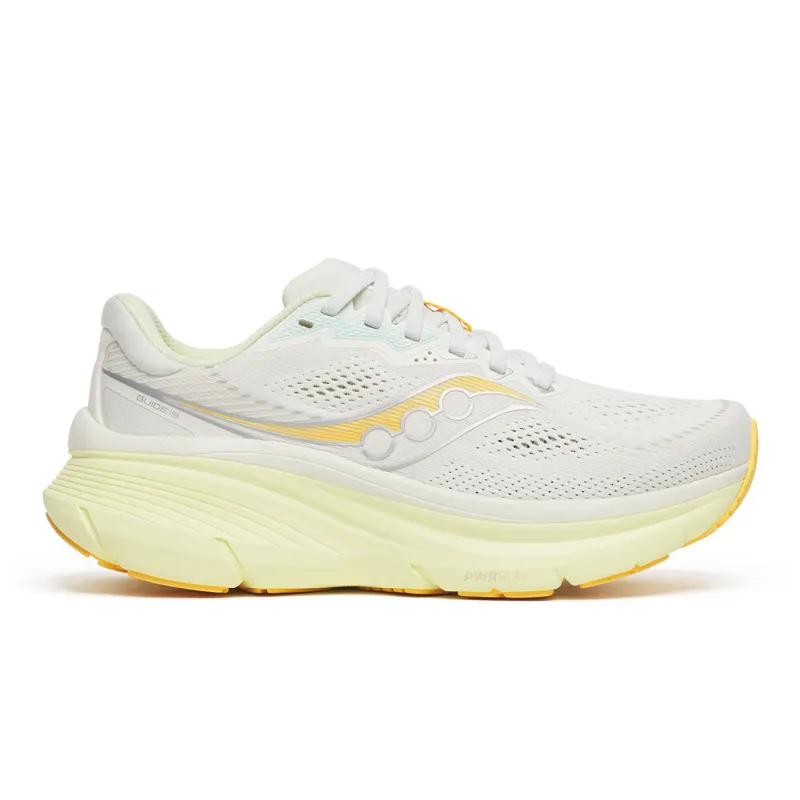 Saucony Guide 19 Womens Supportive Road Running Shoe - Ivory Tender