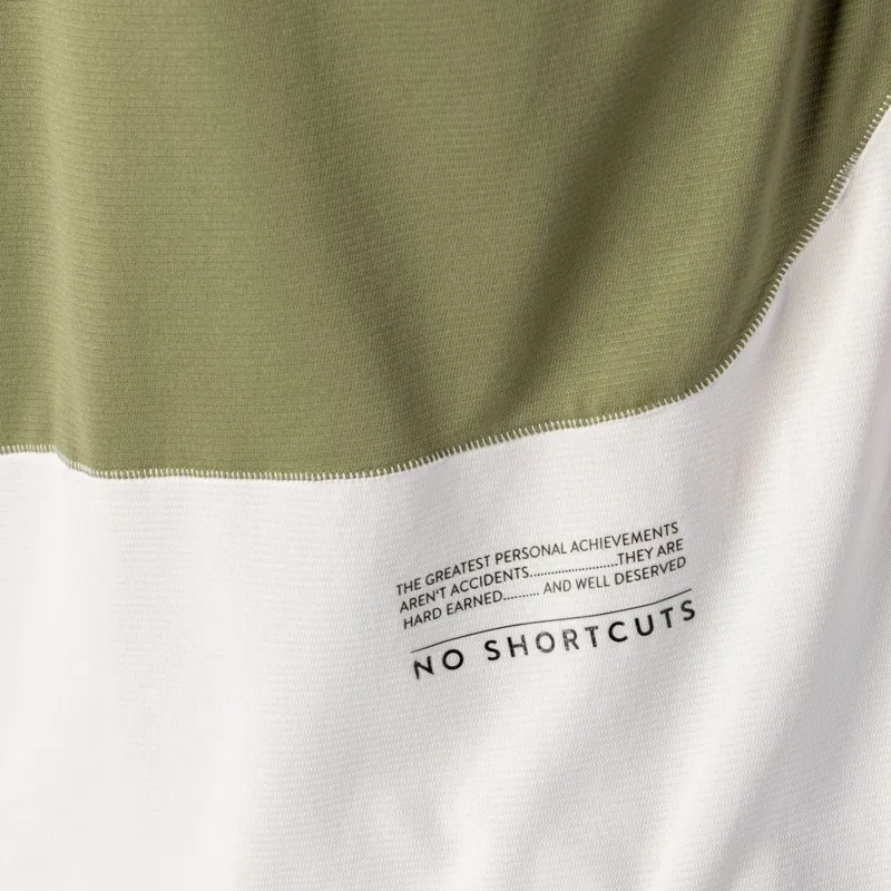 Scott Endurance Tech Long-Sleeved Running Jersey - Hay Green Cotton White-2