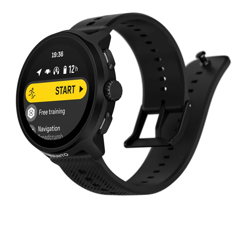 Suunto Run GPS Running Watch Silicone Strap - All Black-2