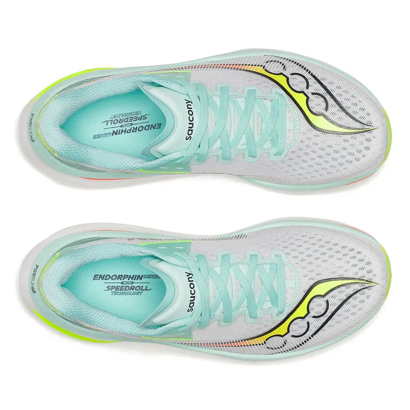 Saucony Endorphin Azura Womens Road Running Shoe - White Splash-1