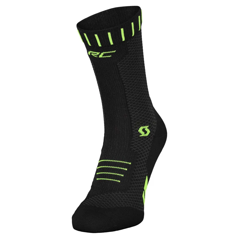Scott RC Running Crew Sock Black Yellow