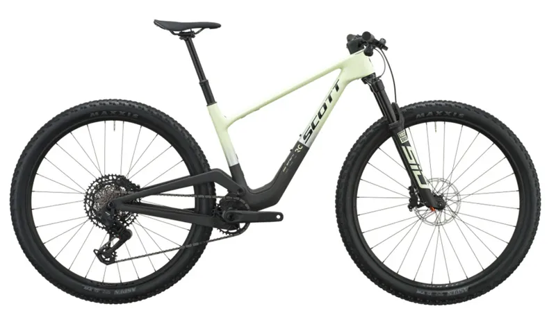 2027 Scott Spark RC Team Mountain Bike - Cream Green Carbon Black