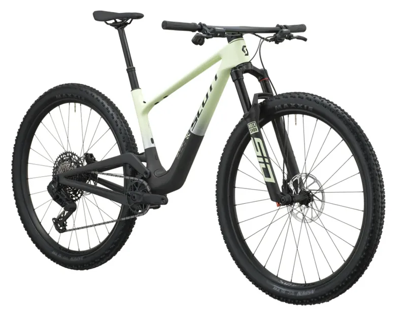 2027 Scott Spark RC Team Mountain Bike - Cream Green Carbon Black-1