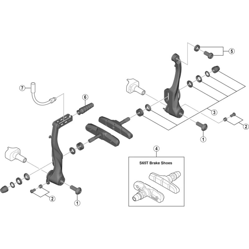 Shimano Brake XT M739 90 Brake inner cable lead pipe 90 degree-1