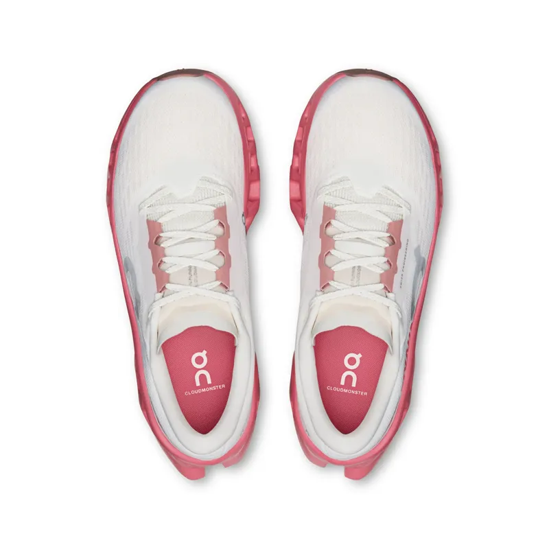 On Cloudmonster 3 Women's Road Running Shoes - Ivory Camellia-3