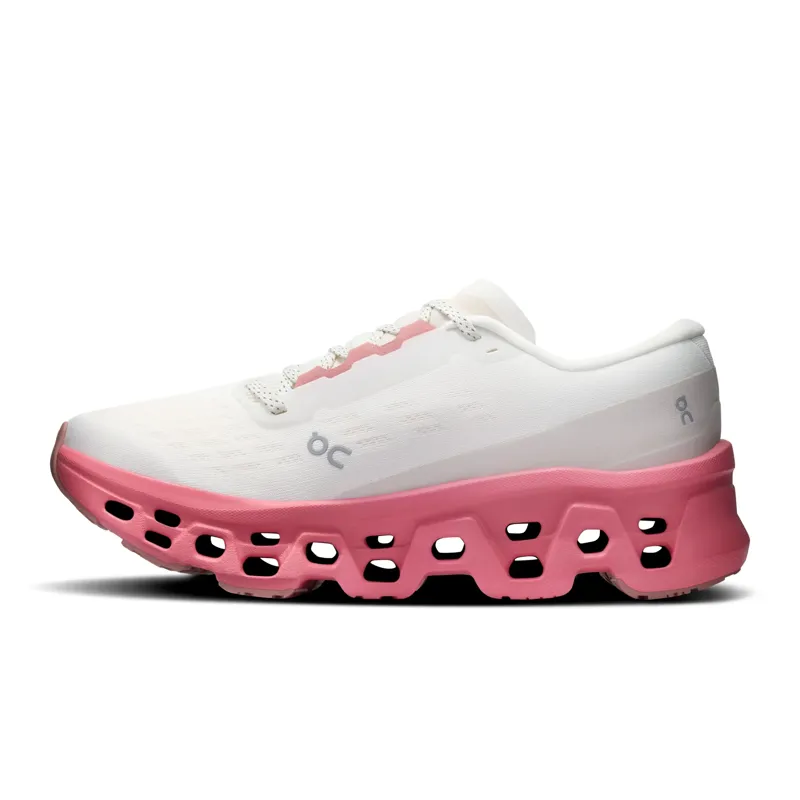 On Cloudmonster 3 Women's Road Running Shoes - Ivory Camellia-5