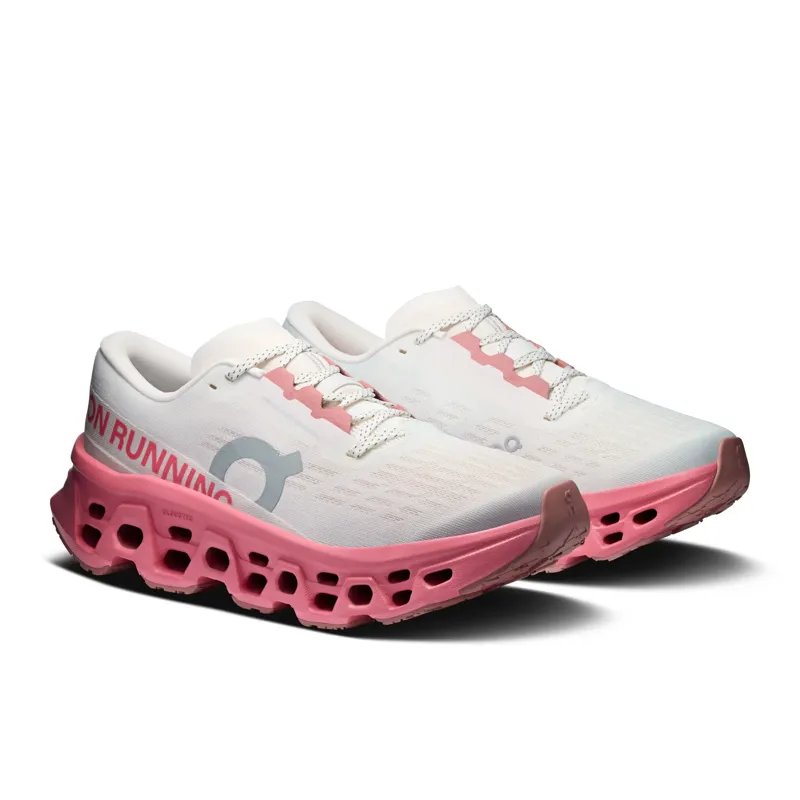 On Cloudmonster 3 Women's Road Running Shoes - Ivory Camellia-2