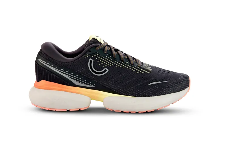 True Motion U-Tech Nevos 3 Womens Road Running Shoe - Asphalt Antarctica Peach Amber