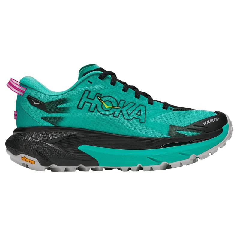 Hoka Mafate 5 Womens Trail Running Shoes - Black Electric Aqua