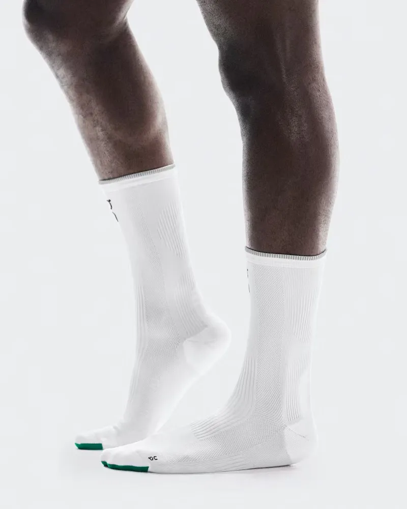 On Elite Run Sock High - White Ivory-2