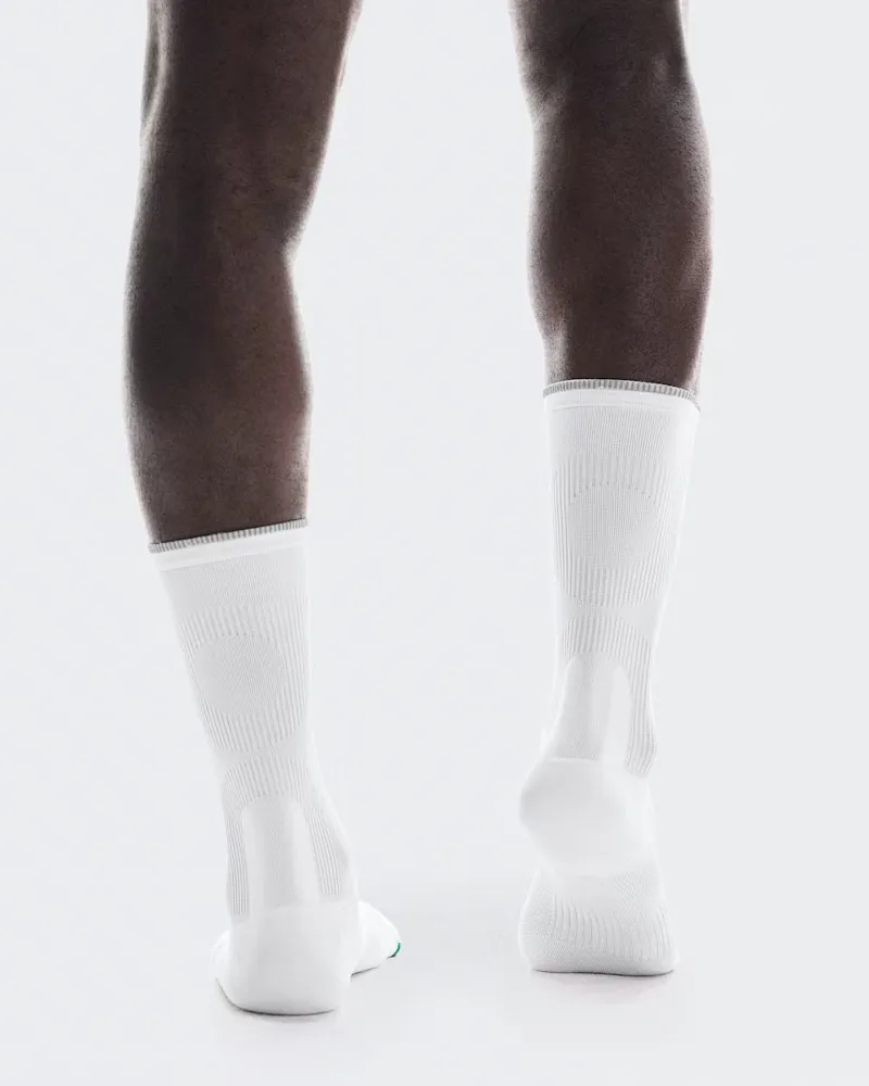 On Elite Run Sock High - White Ivory-1