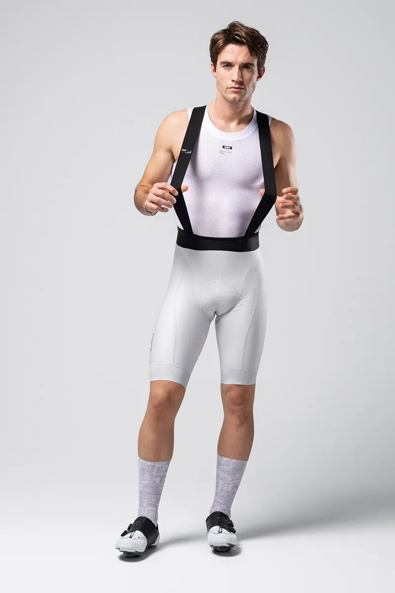 Gobik Absolute Print Bib Shorts - Empire Grey - Large-2