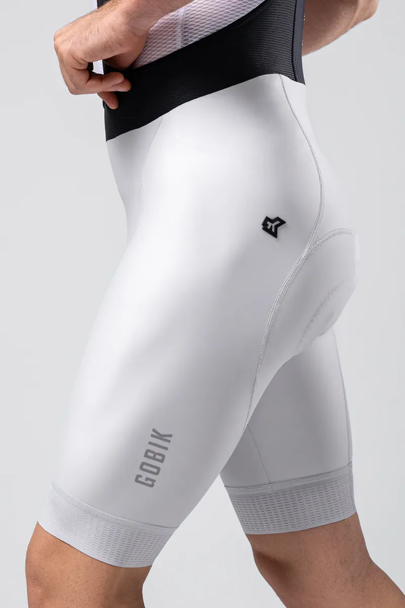 Gobik Absolute Print Bib Shorts - Empire Grey - Large-3