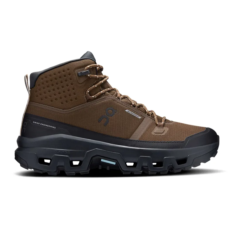 On Running Cloudrock Mid Waterproof Men's Walking Boots - Earth Black