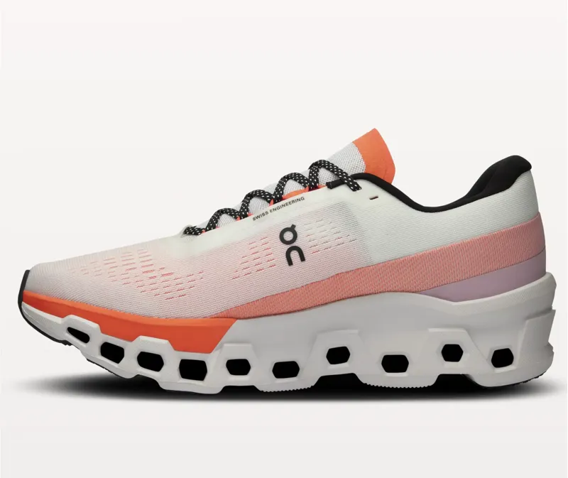 On Cloudmonster 2 Road Running Shoes - White Flame-4