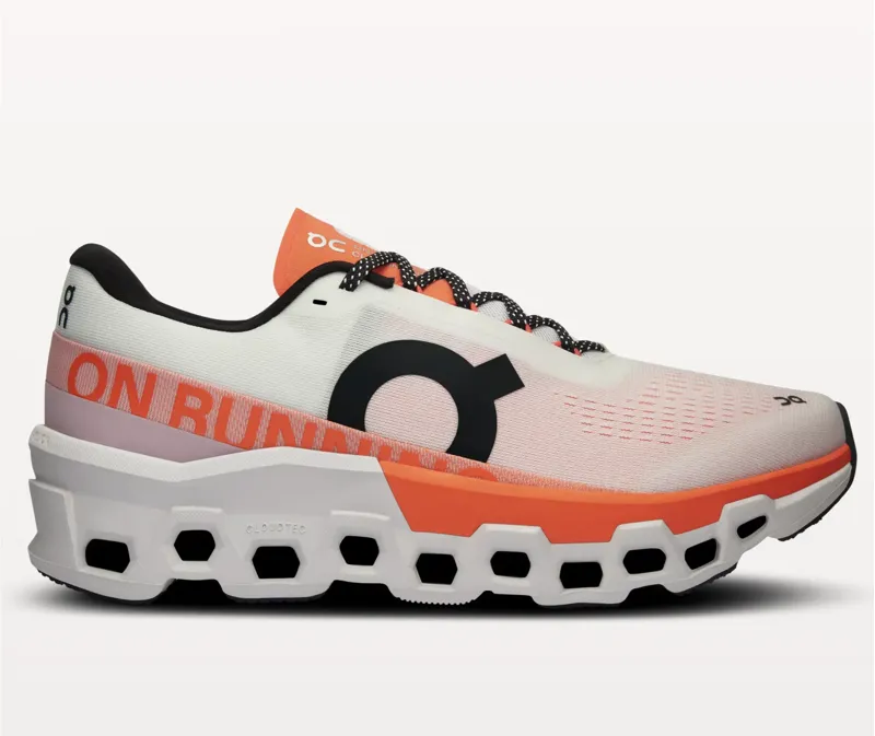 On Cloudmonster 2 Womens Road Running Shoes - White Flame