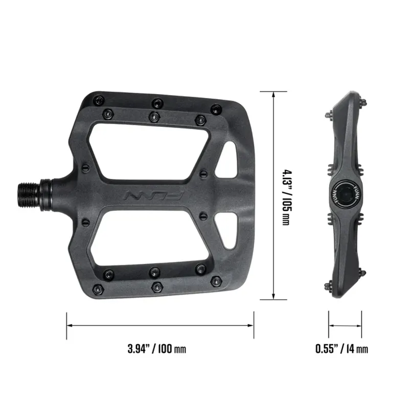 Funn Taipan MTB Flat Pedals - Black-1