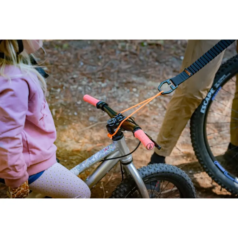 Kids Ride Shotgun Quick Fit Mountain Bike Tow Rope - Black-1