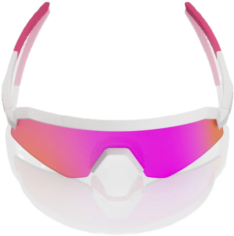 100% Slendale Youth Sunglasses - Matte White Pink / HiPER Vital Pink Mirror Lens-1