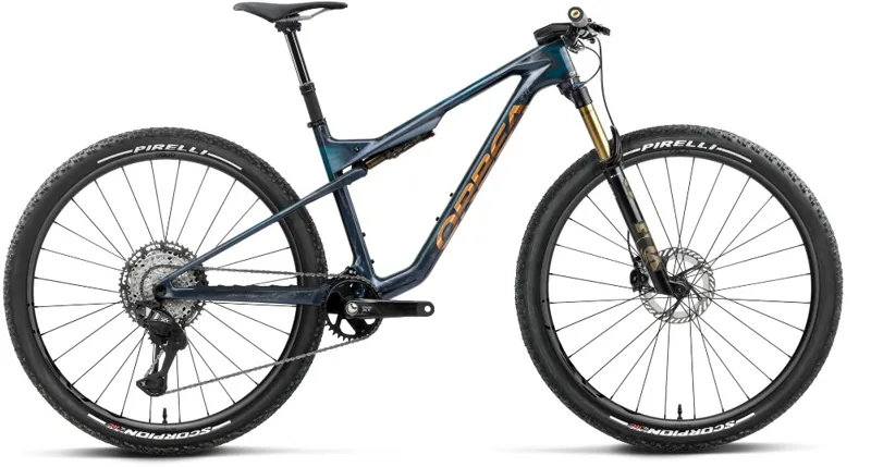 2027 Orbea OIZ M-Pro Full Suspension Mountain Bike - Fuel Carbon View Titan Gold