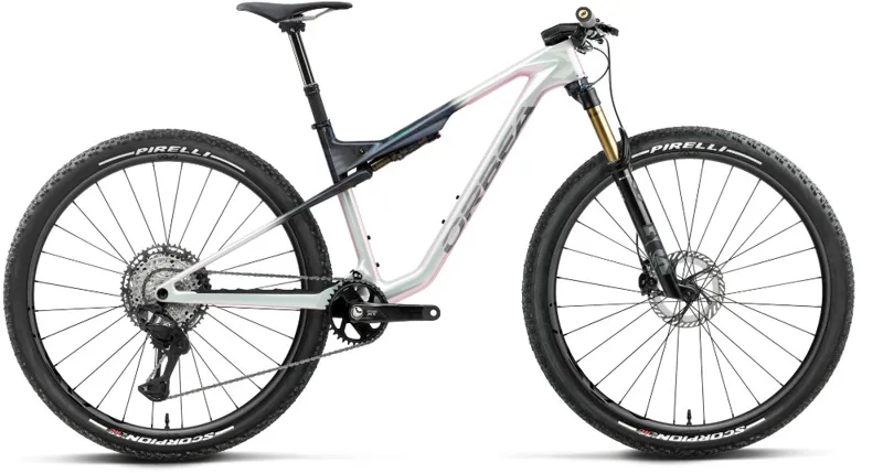 2027 Orbea Oiz M-Pro Full Suspension Mountain Bike - Iris White Seaweed Carbon View